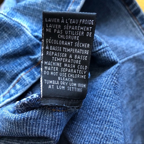 Denim Mini Dress Blue Jean 90’s Retro - Picture 9 of 10